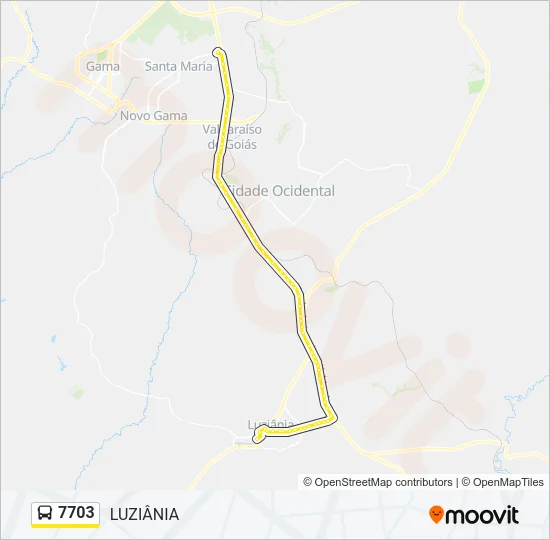 7703 Bus Line Map