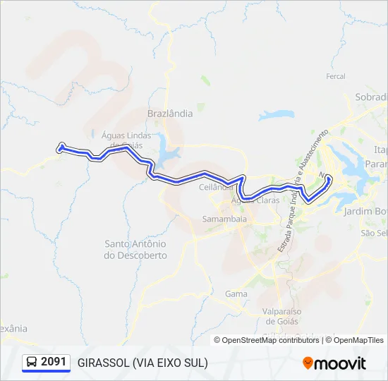 2091 Bus Line Map