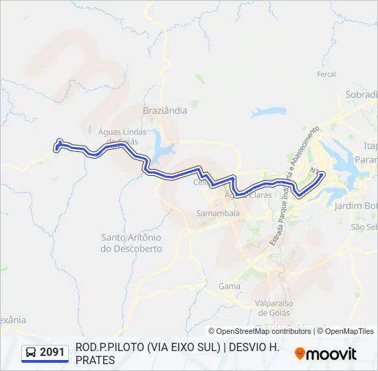 2091 Bus Line Map