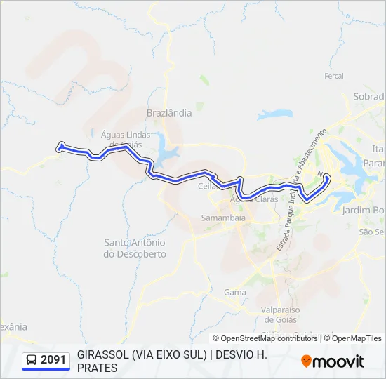 2091 Bus Line Map