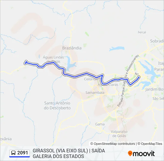 2091 Bus Line Map