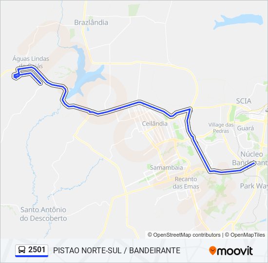 Mapa de 2501 de autobús