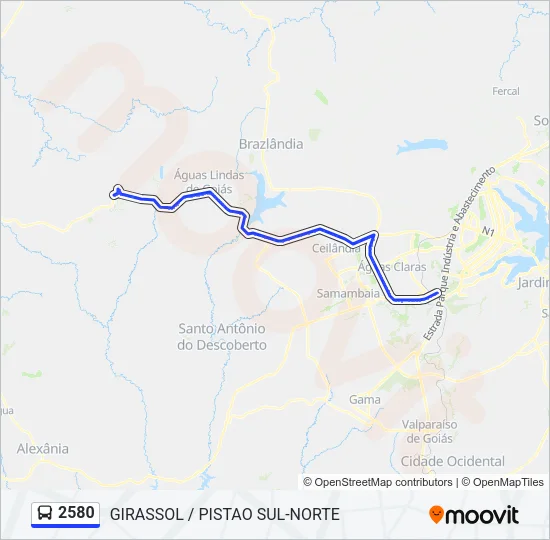 2580 Bus Line Map