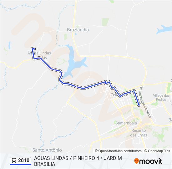 Mapa de 2810 de autobús