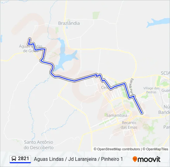 2821 Bus Line Map