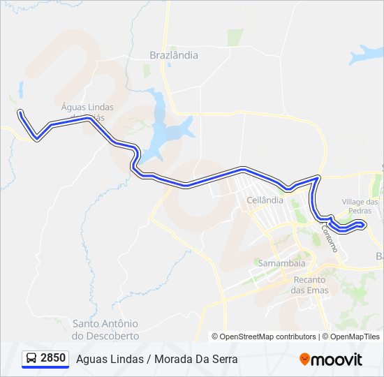 Rota da linha 162501: horários, paradas e mapas - Aguas Claras X Aeroporto  (C.A) (Atualizado)