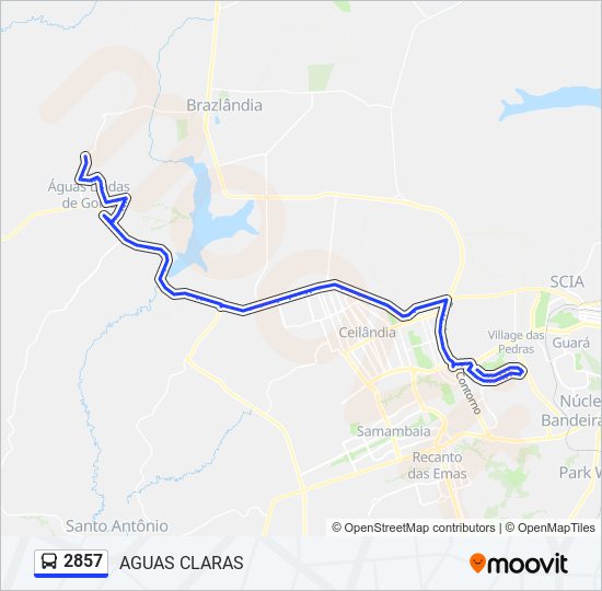 Mapa de 2857 de autobús