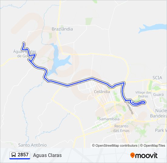 Mapa de 2857 de autobús