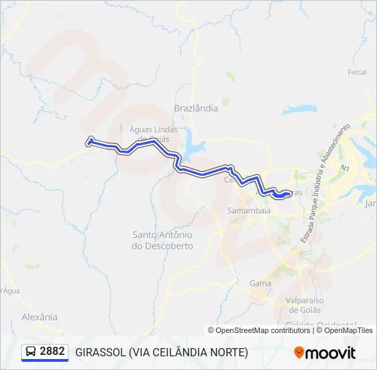 2882 Bus Line Map