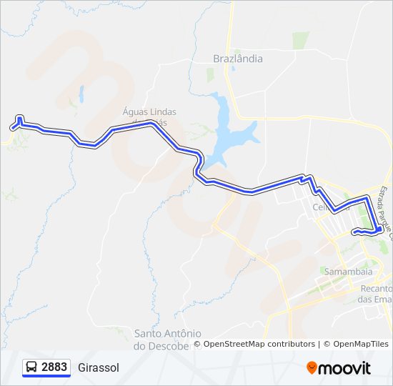 2883 bus Line Map