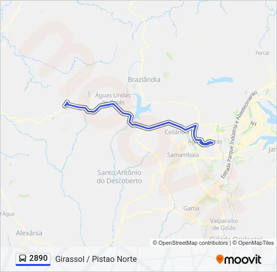 2890 Bus Line Map