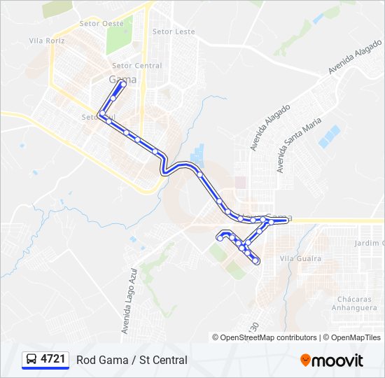 Mapa de 4721 de autobús