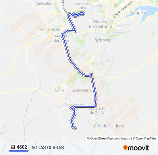 Mapa de 4802 de autobús