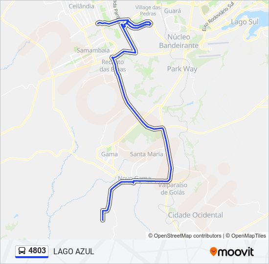 Mapa de 4803 de autobús