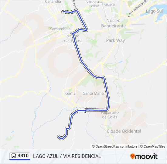 Mapa de 4810 de autobús