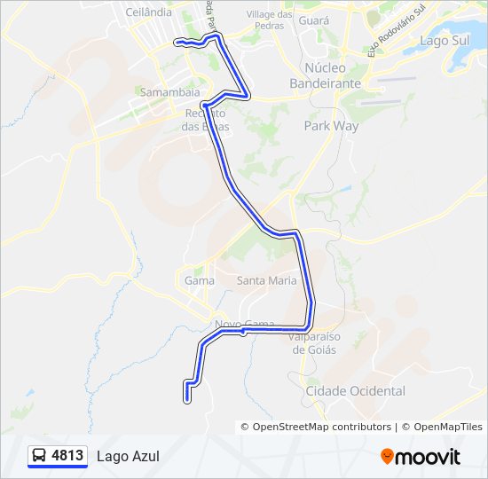Mapa de 4813 de autobús