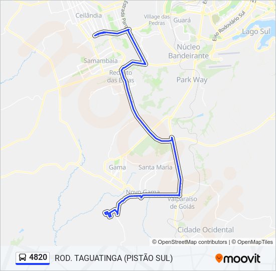 Mapa de 4820 de autobús