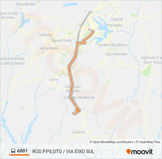 6001 Bus Line Map