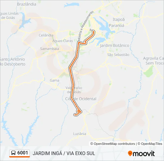 6001 Bus Line Map