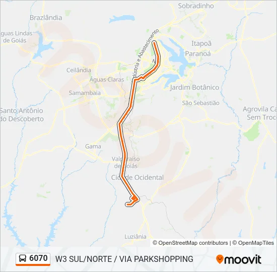 6070 Bus Line Map