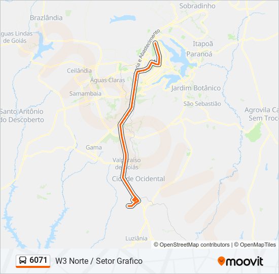 6071 bus Line Map