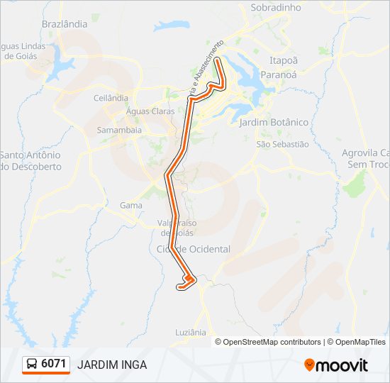 6071 bus Line Map