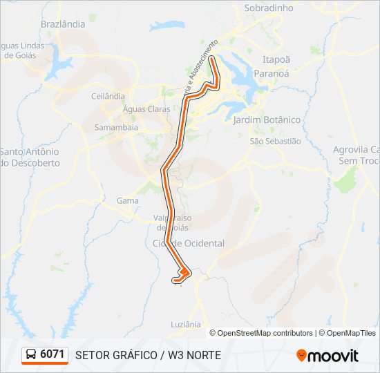 6071 bus Line Map