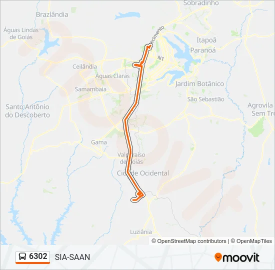 6302 Bus Line Map