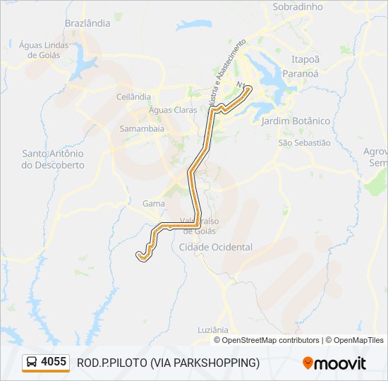 Mapa de 4055 de autobús