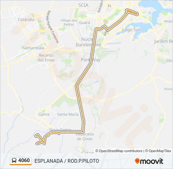 Mapa de 4060 de autobús