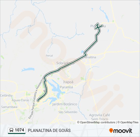 1074 bus Line Map