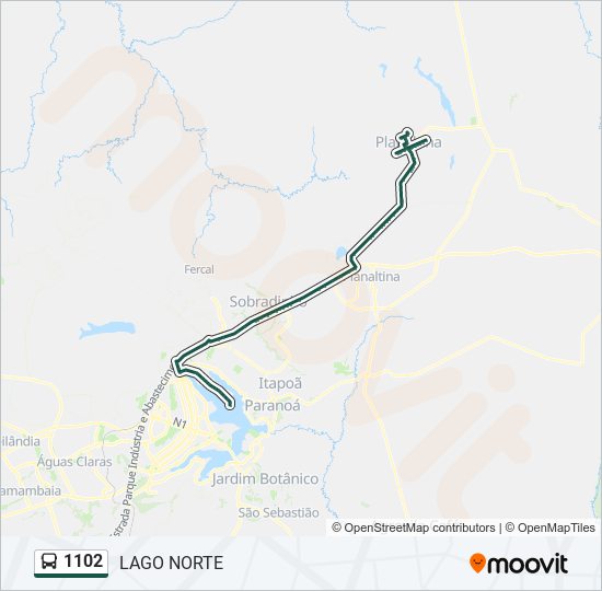 1102 bus Line Map