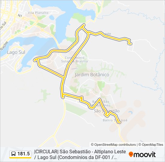 181.5 bus Line Map