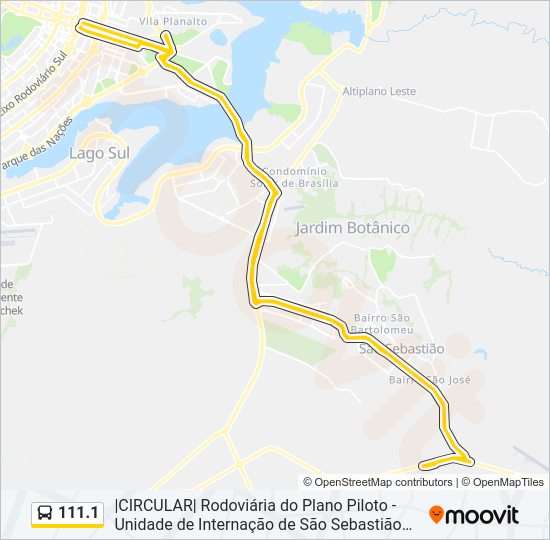 111.1 bus Line Map