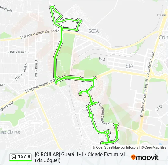 157.8 Bus Line Map