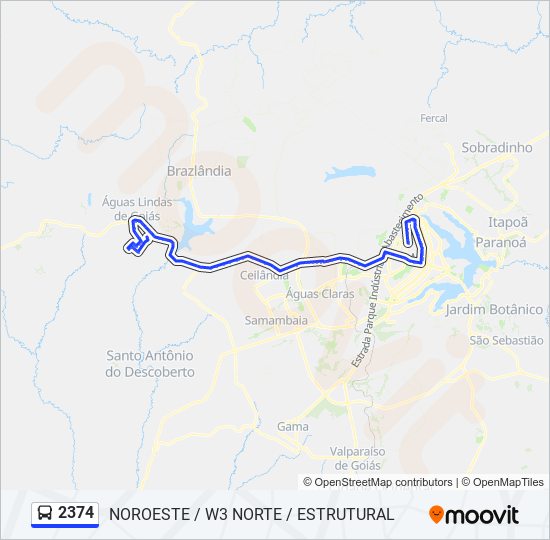 2374 bus Line Map