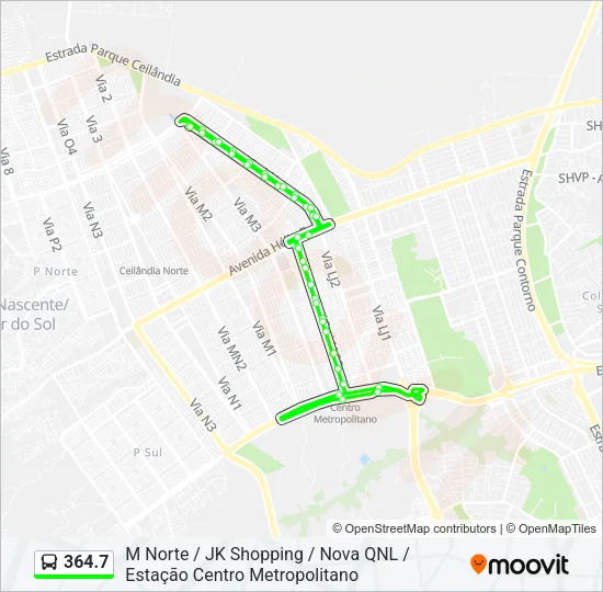 364.7 Bus Line Map