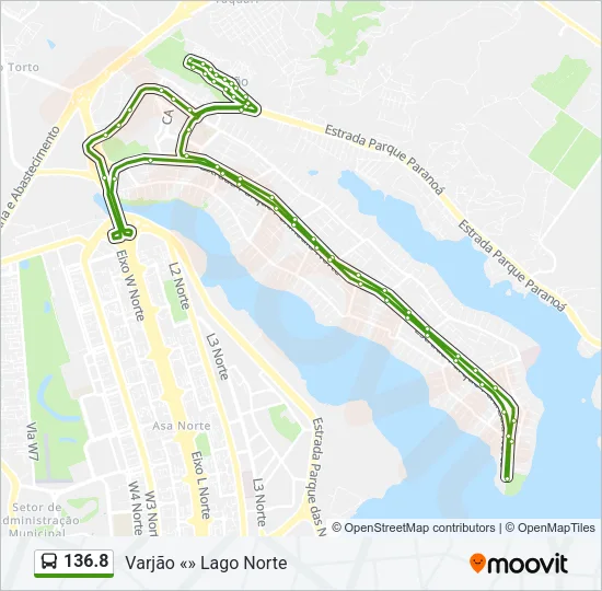 136.8 Bus Line Map