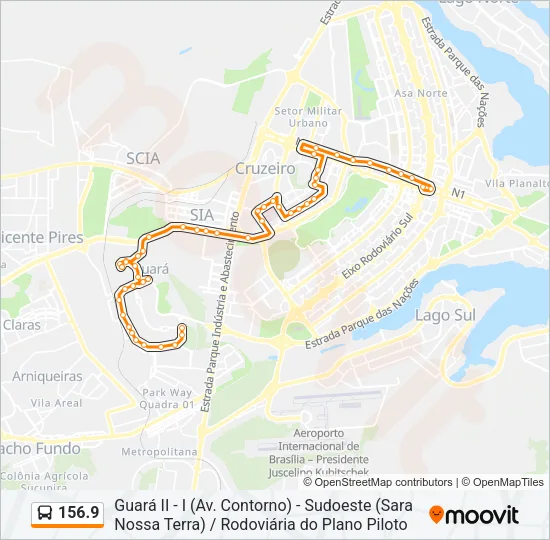 156.9 Bus Line Map