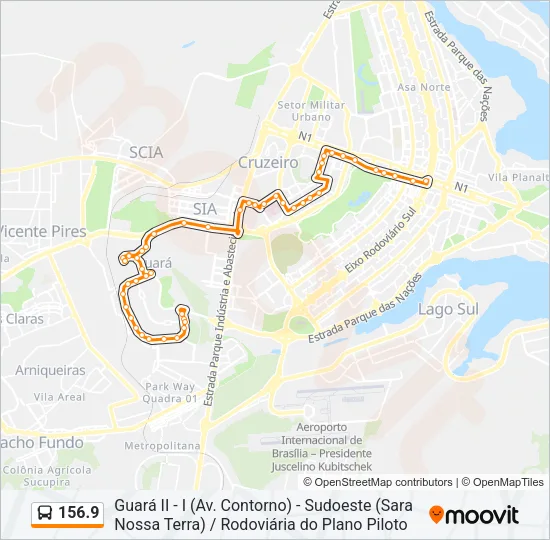 156.9 Bus Line Map