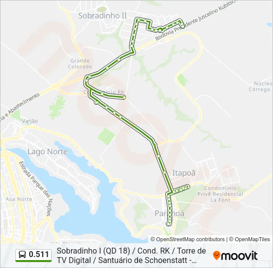 0.511 Bus Line Map