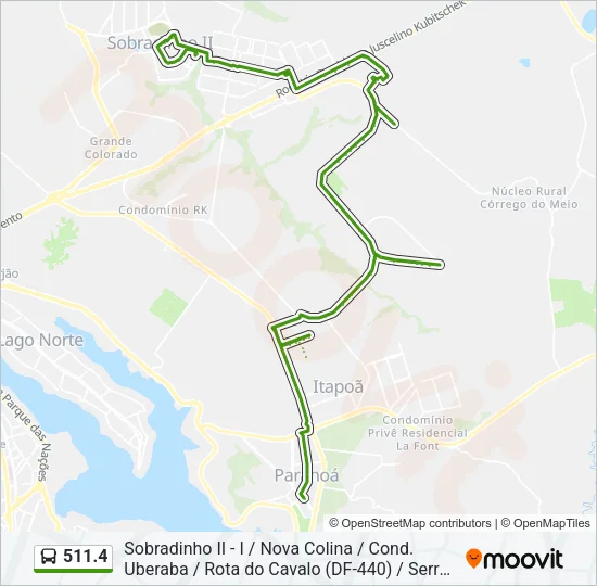 511.4 Bus Line Map