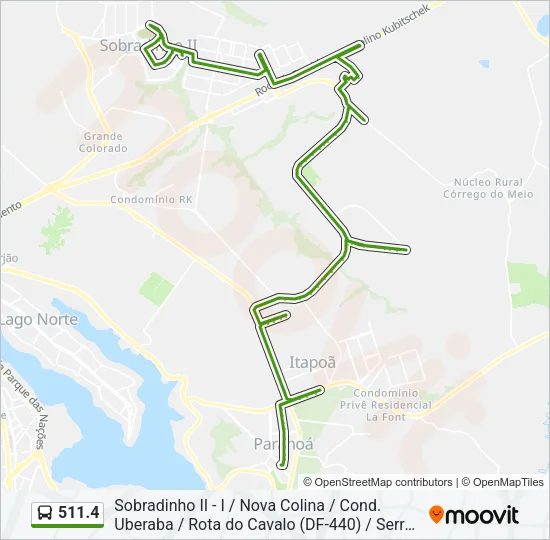 511.4 Bus Line Map