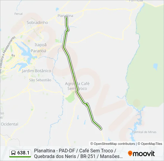 638.1 Bus Line Map