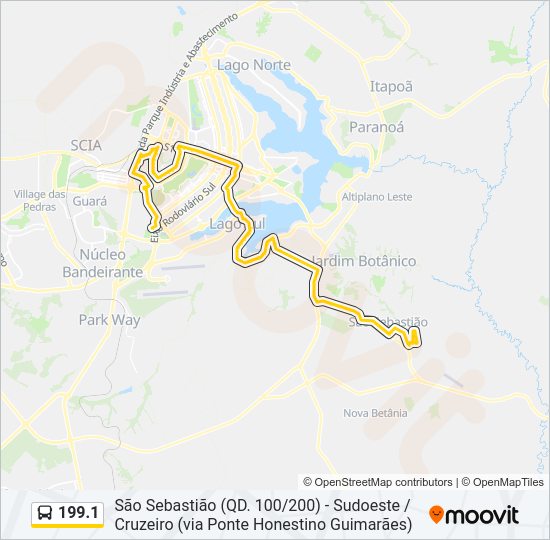 Mapa de 199.1 de autobús