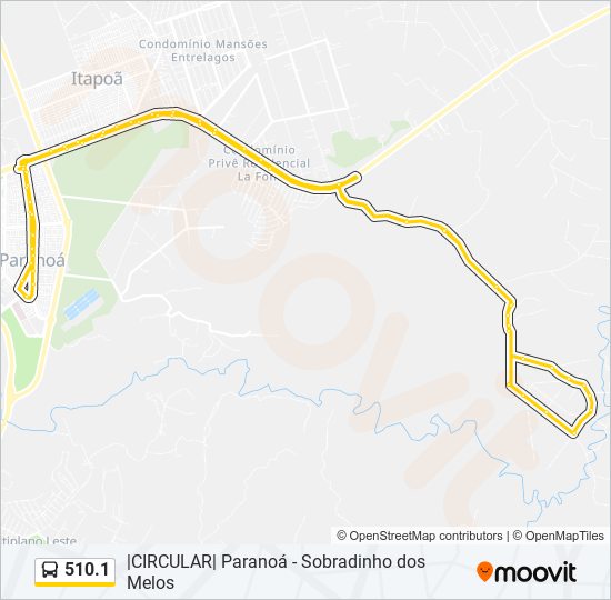 510.1 bus Line Map