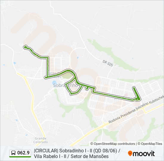 Mapa de 062.9 de autobús