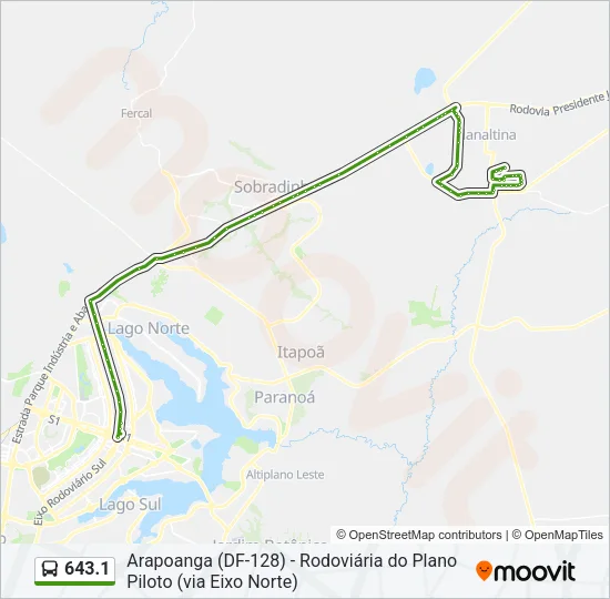 643.1 Bus Line Map