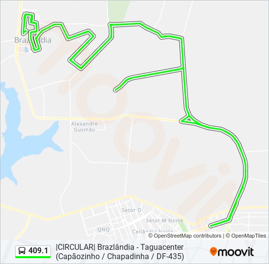 409.1 bus Line Map