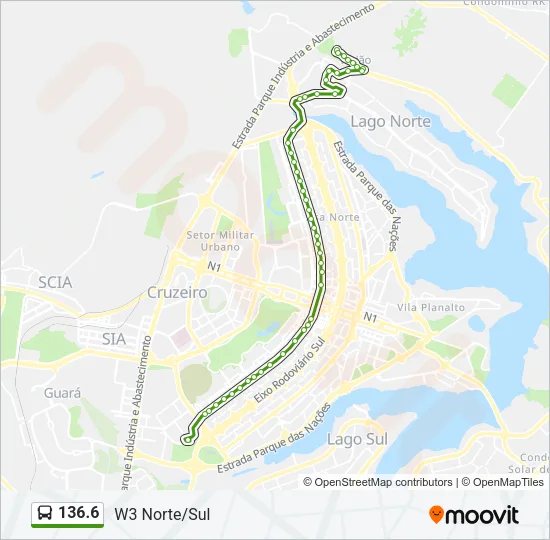 136.6 Bus Line Map
